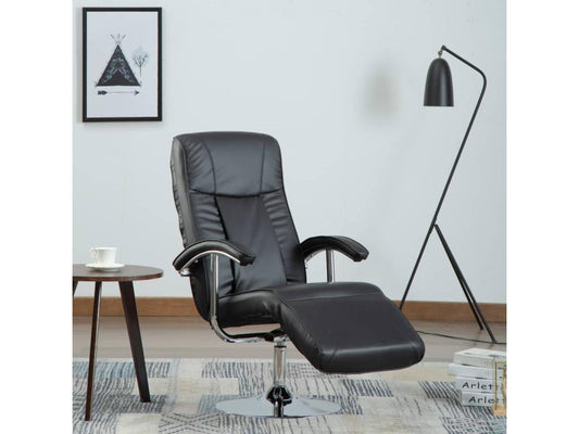 Fauteuil TV Noir Similicuir EVMM52699