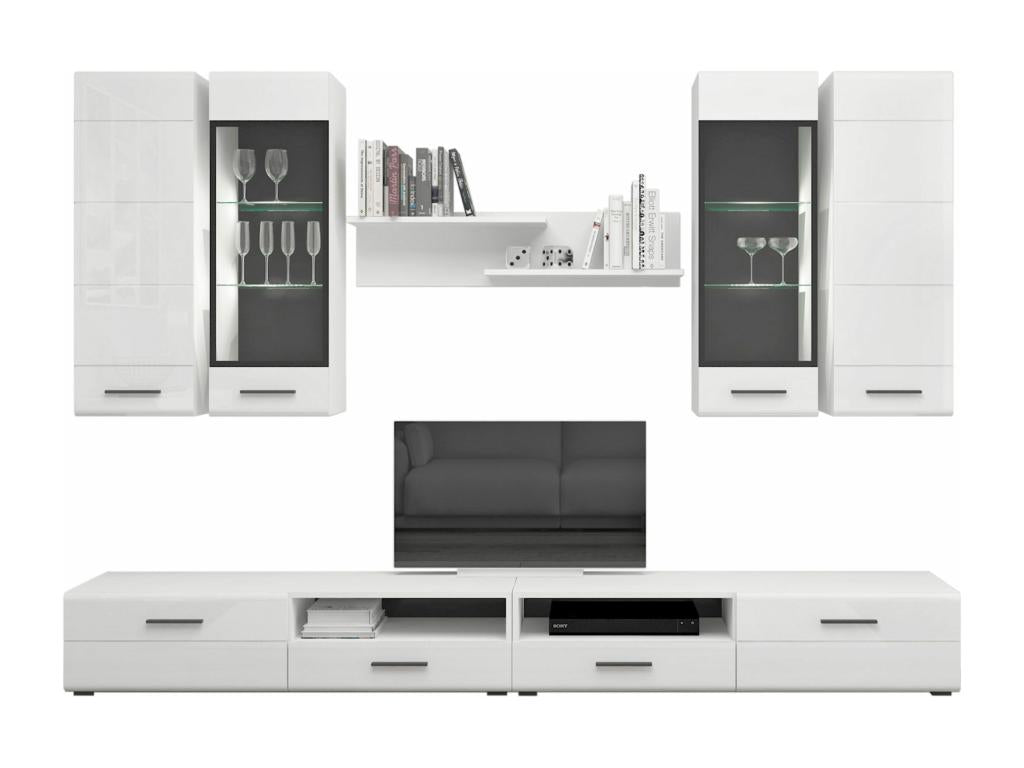 Meuble TV 1 Porte Domopure 140cm Blanc UFFL61893