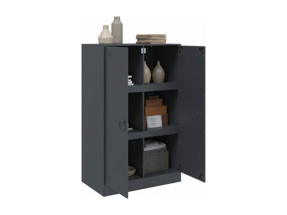 Buffet anthracite 67x39x107 cm acier MSDA47275