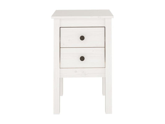 Table de chevet Blanc 40x35x61.5 cm Bois de pin massif EXMM43987