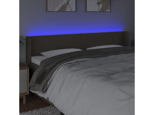Tête de lit à LED Chicyla 203x16x78/88 cm Tissu EHJV07039