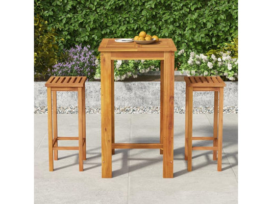 Ensemble de bar de jardin 3 pcs bois d'Domopure solide VYPU98546