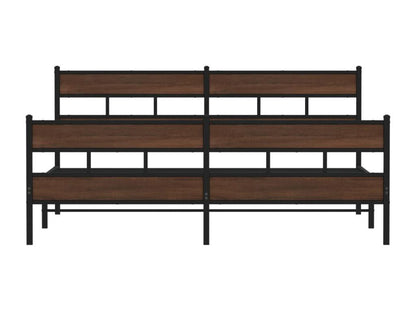 Cadre de lit en métal sans matelas chêne marron 200x200 cm TPAJ38641
