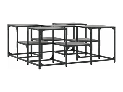 Table basse Domopure gris 91x91x40 bois d'ingénierie JRBV22885