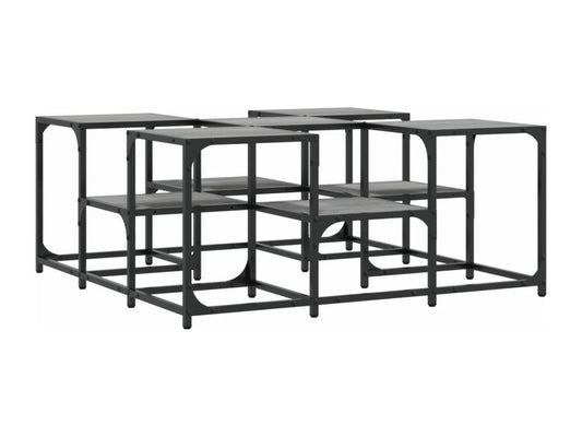 Table basse Domopure gris 91x91x40 bois d'ingénierie JRBV22885