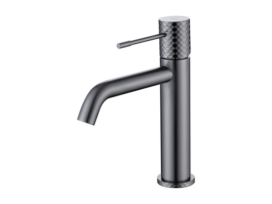 Robinet Mitigeur de Lavabo anti-calcaire Bec Bas Black Gun Métal Domopure BDG053-1BGM BXRT89683