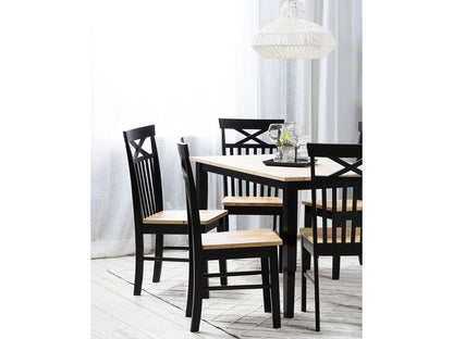 Lot de 2 chaises de salle à manger Domopure Bois Noir GBWI26252