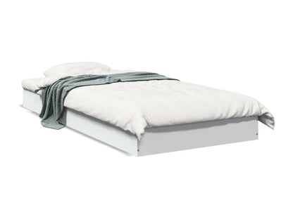 Cadre de lit sans matelas blanc 75x190 cm bois d'ingénierie CZWN36755