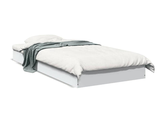 Cadre de lit sans matelas blanc 75x190 cm bois d'ingénierie CZWN36755