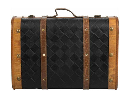 Valise en bois blanc 43x30x17h QJAI39931