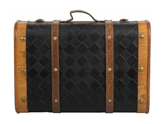 Valise en bois blanc 43x30x17h QJAI39931