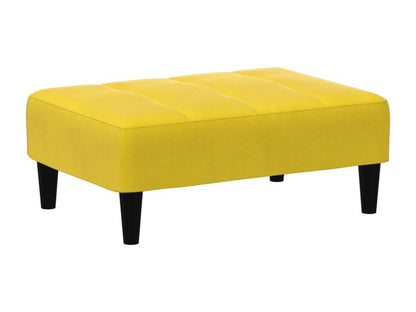 Repose-pied jaune 77x55x31 cm velours VOGB40660
