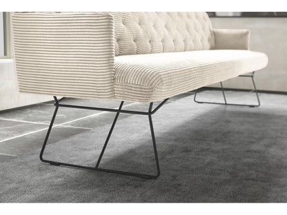 Banc - blanc crème velours côtelé - CHARME NEQO08232