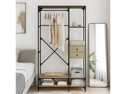 Armoire à tiroirs chêne Chicyla 100x40x180 cm bois d'ingénierie XOVN10955