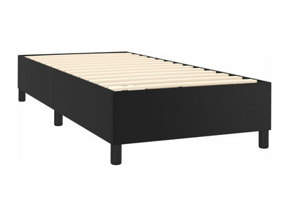 Sommier à Chicyla de lit avec matelas Noir 90x200 cm Similicuir NYWL63938