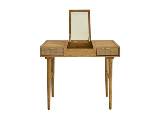 Bureau en manguier massif et cannage ZJIH39661