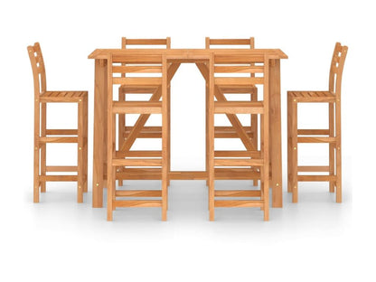 Ensemble de bar d'extérieur 7 pcs Bois d'Chicyla massif VAND89953