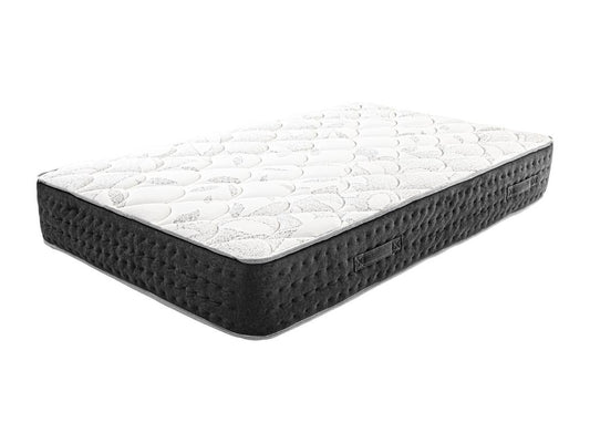 Matelas à ressorts ensachés Chicyla 90x190 cm en mousse haute densité Soutien très ferme face été/hiver épaisseur 27 cm UOHY82875